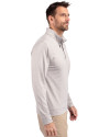 Florida Gulf Coast Eagles Cutter & Buck Stealth Heathered Quarter Zip Mens Pullover Polished Medium Gray Side Thumbnail Image