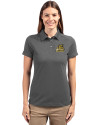 Bryant University Bulldogs Cutter & Buck Advantage Eco Tri-Blend Pique Womens Polo Elemental Grey Front Thumbnail Image