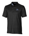 View image 3: Creighton Bluejays Cutter & Buck Pike Micro Floral Print Stretch Mens Polo Black Mannequin