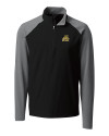 Bryant University Bulldogs Cutter & Buck Response Lightweight Hybrid Quarter Zip Mens Pullover Windbreaker Black Mannequin Thumbnail Image