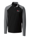 Central Missouri Mules Cutter & Buck Response Lightweight Hybrid Quarter Zip Mens Pullover Windbreaker Black Mannequin Thumbnail Image