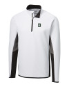 Dartmouth Big Green Cutter & Buck Traverse Colorblock Stretch Quarter Zip Mens Pullover White Mannequin Thumbnail Image