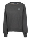 Utah State Aggies Cutter & Buck Saturday Cotton Blend Womens Crew Neck Sweatshirt Charcoal Heather Mannequin Thumbnail Image