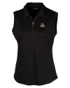 East Carolina Pirates Cutter & Buck Forge Stretch Womens Sleeveless Polo Black Mannequin Thumbnail Image