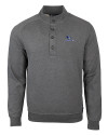 Creighton Bluejays Cutter & Buck Saturday Cotton Blend Mens Big and Tall  Mock Pullover Sweatshirt Charcoal Heather Mannequin Thumbnail Image