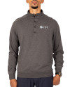 Fairleigh Dickinson Knights Cutter & Buck Saturday Cotton Blend Mens Big and Tall  Mock Pullover Sweatshirt Charcoal Heather Front Thumbnail Image