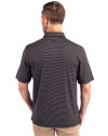 Creighton Bluejays Cutter & Buck Forge Pencil Stripe Stretch Mens Polo Black Back Thumbnail Image