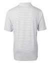 Creighton Bluejays Cutter & Buck Forge Pencil Stripe Stretch Mens Polo White Mannequin Back Thumbnail Image