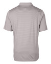 Utah State Aggies Cutter & Buck Forge Pencil Stripe Stretch Mens Polo Polished Medium Gray Mannequin Back Thumbnail Image