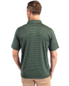 Florida Gulf Coast Eagles Cutter & Buck Forge Pencil Stripe Stretch Mens Polo Hunter Green Back Thumbnail Image