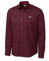 Montana Grizzlies Cutter & Buck Epic Easy Care Nailshead Mens Long Sleeve Dress Shirt Bordeaux Mannequin Thumbnail Image
