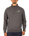 Florida Gulf Coast Eagles Cutter & Buck Saturday Cotton Blend Mens Mock Pullover Sweatshirt Charcoal Heather Front Thumbnail Image