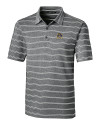 East Carolina Pirates Cutter & Buck Forge Epic Confidence Recycled Heathered Stripe Stretch Mens Polo Black Mannequin Thumbnail Image