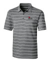 Central Missouri Mules Cutter & Buck Forge Epic Confidence Recycled Heathered Stripe Stretch Mens Polo Black Mannequin Thumbnail Image