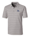 View image 5: Creighton Bluejays Cutter & Buck Forge Epic Confidence Recycled Heathered Stripe Stretch Mens Polo Polished Medium Gray Mannequin