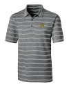 Bryant University Bulldogs Cutter & Buck Forge Epic Confidence Recycled Heathered Stripe Stretch Mens Polo Black Mannequin Thumbnail Image