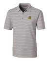 Bryant University Bulldogs Cutter & Buck Forge Epic Confidence Recycled Heathered Stripe Stretch Mens Polo Polished Medium Gray Mannequin Thumbnail Image