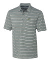 Florida Gulf Coast Eagles Cutter & Buck Forge Epic Confidence Recycled Heathered Stripe Stretch Mens Polo Hunter Green Mannequin Thumbnail Image