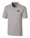 UNLV Rebels Cutter & Buck Forge Epic Confidence Recycled Heathered Stripe Stretch Mens Polo Polished Medium Gray Mannequin Thumbnail Image