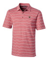 Virginia Military Institute Keydets Cutter & Buck Forge Epic Confidence Recycled Heathered Stripe Stretch Mens Polo Cardinal Red Mannequin Thumbnail Image