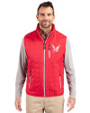 Eastern Washington Eagles Cutter & Buck Rainier PrimaLoft® Mens Eco Insulated Full Zip Puffer Vest Red Front Thumbnail Image
