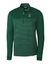 Dartmouth Big Green Cutter & Buck Traverse Stretch Eco Stripe Quarter Zip Mens Pullover Hunter Green Mannequin Thumbnail Image
