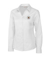 Virginia Military Institute Keydets Cutter & Buck Epic Easy Care Fine Twill Womens Long Sleeve Dress Shirt White Mannequin Thumbnail Image