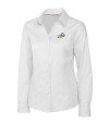 Florida Gulf Coast Eagles Cutter & Buck Epic Easy Care Fine Twill Womens Long Sleeve Dress Shirt White Mannequin Thumbnail Image