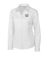 Utah State Aggies Cutter & Buck Epic Easy Care Fine Twill Womens Long Sleeve Dress Shirt White Mannequin Thumbnail Image