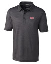 UNLV Rebels Cutter & Buck Pike Mini Pennant Print Stretch Mens Polo Black Mannequin Thumbnail Image