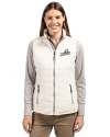 Florida Gulf Coast Eagles Cutter & Buck Rainier PrimaLoft® Womens Eco Insulated Full Zip Puffer Vest Coconut Front Thumbnail Image