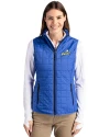 Florida Gulf Coast Eagles Cutter & Buck Rainier PrimaLoft® Womens Eco Insulated Full Zip Puffer Vest Royal Front Thumbnail Image