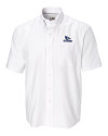 Creighton Bluejays Cutter & Buck Epic Easy Care Nailshead Mens Big and Tall Short Sleeve Dress Shirt White Mannequin Thumbnail Image