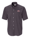 UNLV Rebels Cutter & Buck Epic Easy Care Nailshead Mens Big and Tall Short Sleeve Dress Shirt Black Mannequin Thumbnail Image