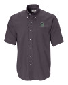 Dartmouth Big Green Cutter & Buck Epic Easy Care Nailshead Mens Big and Tall Short Sleeve Dress Shirt Black Mannequin Thumbnail Image