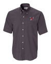 Eastern Washington Eagles Cutter & Buck Epic Easy Care Nailshead Mens Big and Tall Short Sleeve Dress Shirt Black Mannequin Thumbnail Image