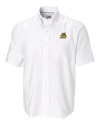 Bryant University Bulldogs Cutter & Buck Epic Easy Care Nailshead Mens Big and Tall Short Sleeve Dress Shirt White Mannequin Thumbnail Image