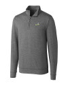 Florida Gulf Coast Eagles Cutter & Buck Shoreline Heathered Quarter Zip Mens Pullover Charcoal Heather Mannequin Thumbnail Image