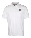 Utah State Aggies Cutter & Buck Advantage Tri-Blend Jersey Mens Pocket Polo White Mannequin Thumbnail Image