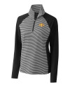 Tennessee Tech Golden Eagles Cutter & Buck Forge Tonal Stripe Stretch Half Zip Womens Top Black Mannequin Thumbnail Image
