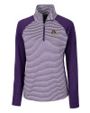 East Carolina Pirates Cutter & Buck Forge Tonal Stripe Stretch Half Zip Womens Top College Purple Mannequin Thumbnail Image