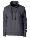 Fairleigh Dickinson Knights Cutter & Buck Saturday Cotton Blend Womens Funnel Neck Sweatshirt Charcoal Heather Mannequin Thumbnail Image