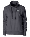 Utah State Aggies Cutter & Buck Saturday Cotton Blend Womens Funnel Neck Sweatshirt Charcoal Heather Mannequin Thumbnail Image