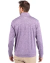 East Carolina Pirates Cutter & Buck Stealth Heathered Quarter Zip Mens Pullover College Purple Back Thumbnail Image
