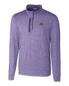 East Carolina Pirates Cutter & Buck Stealth Heathered Quarter Zip Mens Pullover College Purple Mannequin Thumbnail Image