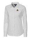 East Carolina Pirates Cutter & Buck Stretch Oxford Womens Long Sleeve Dress Shirt White Mannequin Thumbnail Image