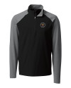 Virginia Military Institute Keydets Cutter & Buck Response Lightweight Hybrid Quarter Zip Mens Pullover Windbreaker Black Mannequin Thumbnail Image