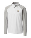 Virginia Military Institute Keydets Cutter & Buck Response Lightweight Hybrid Quarter Zip Mens Pullover Windbreaker White Mannequin Thumbnail Image