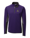 East Carolina Pirates Cutter & Buck Traverse Colorblock Stretch Quarter Zip Mens Pullover College Purple Mannequin Thumbnail Image