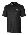 UNLV Rebels Cutter & Buck Pike Micro Floral Print Stretch Mens Polo Black Mannequin Thumbnail Image